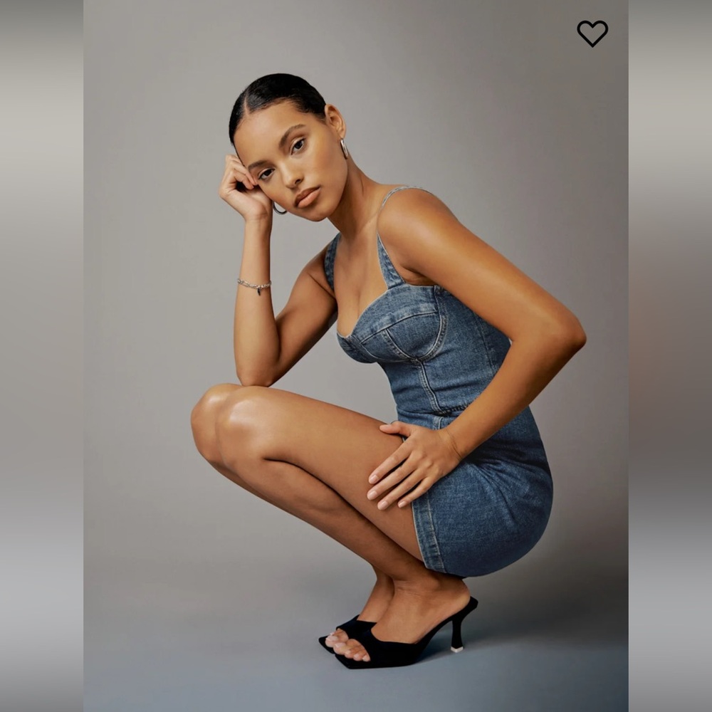 Reformation Nikki Bustier Denim Dress- Size 8